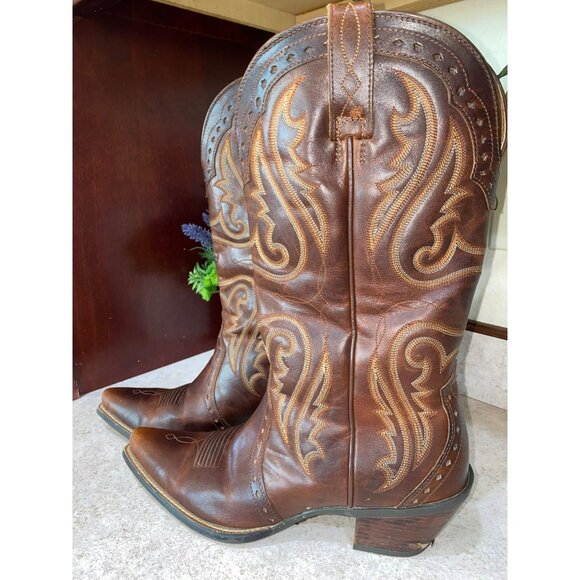 Ariat Womens Heritage J Toe Western Boots Size 10B Brown Leather Embroidered Cow - Picture 12 of 13